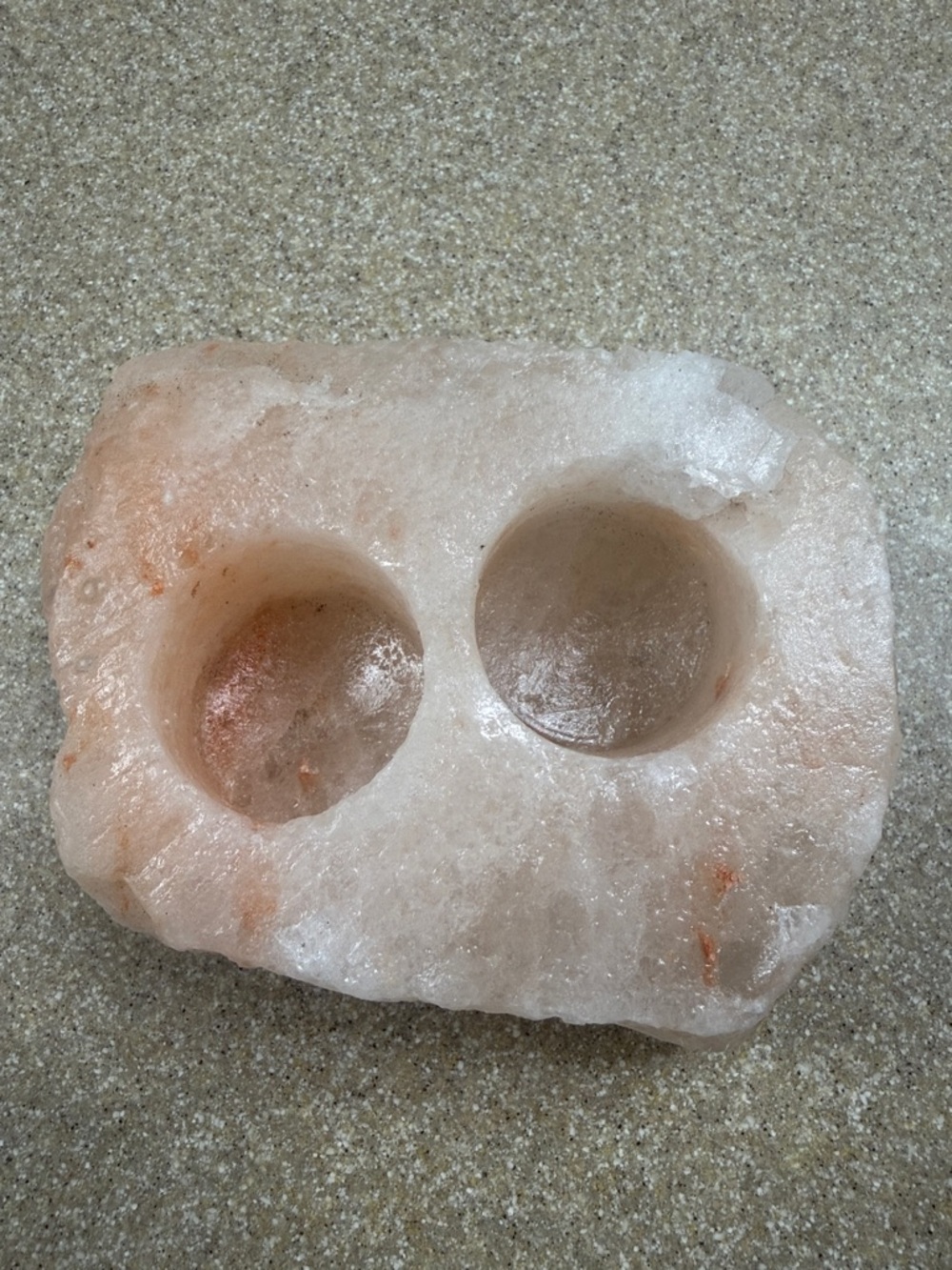Himalayan Salt Tea Light Candle Holder - Pink Salt Double Votive